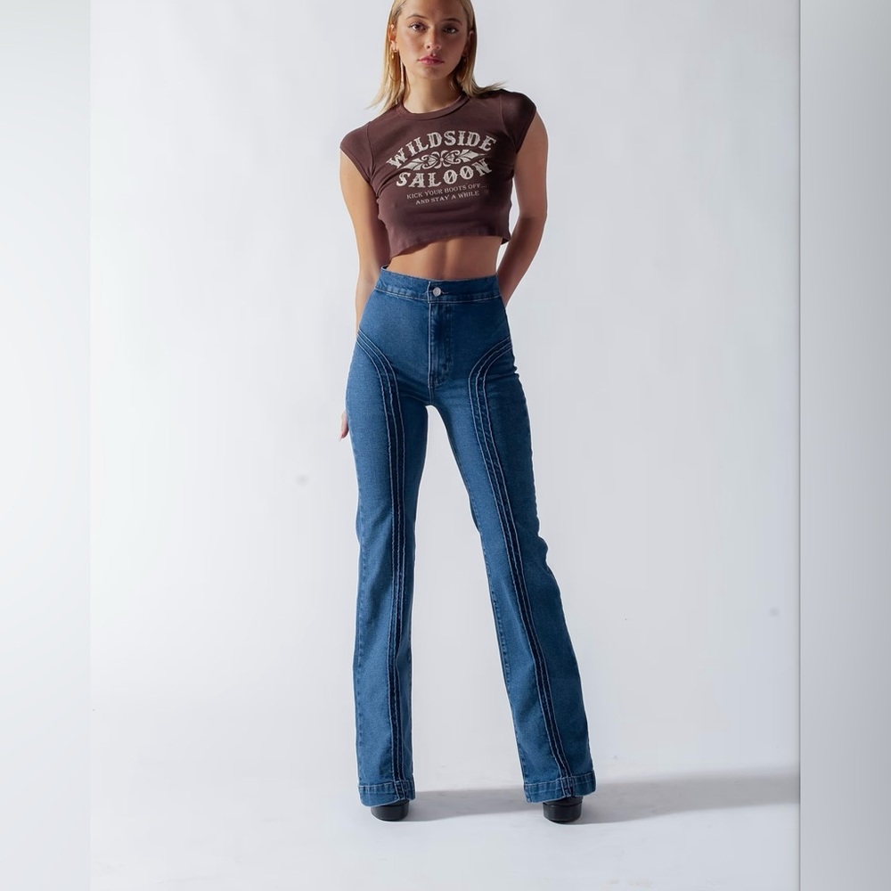 REVICE Blue Flare Jeans - Picture 5 of 13
